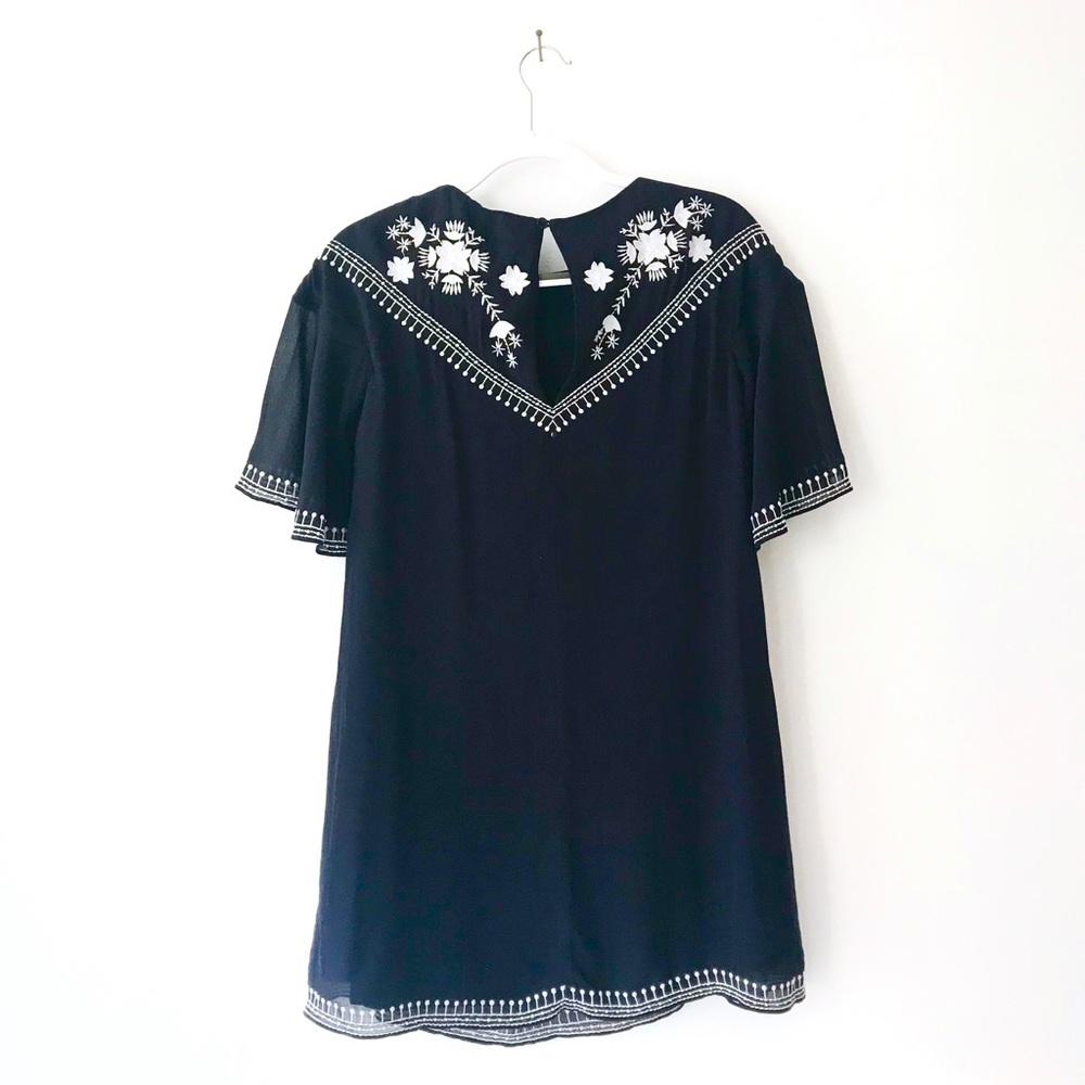 French Connection Navy Floral Boho Dress - Picture 2 of 5
